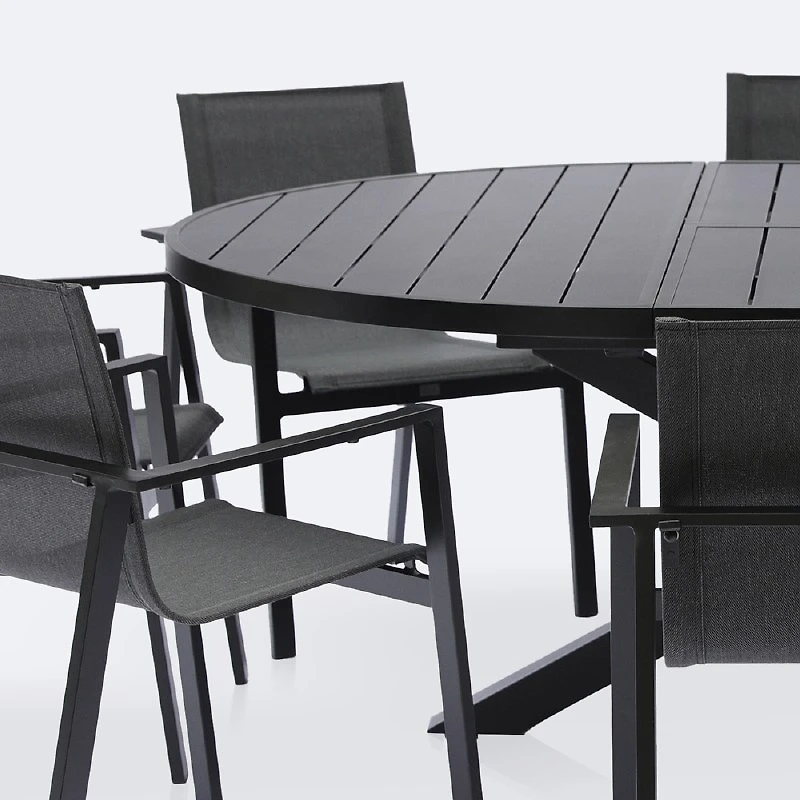 Darwin - Holland Dining Set - 8 Seat - Black