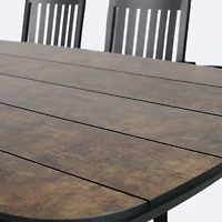 Ethan Dining Set with Ethan Bench and Belvedere Armchairs - Black