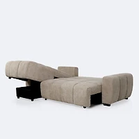 Nomi Left- Hand Facing Sectional Media Sleeper- Latte
