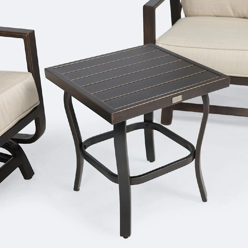 Riviera Conversation Set - Seats 2 - Brushed Bronze/Cream Cushion