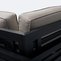 Shoreline L-Shape Sectional - Black Frame, Cast Shale Cushions