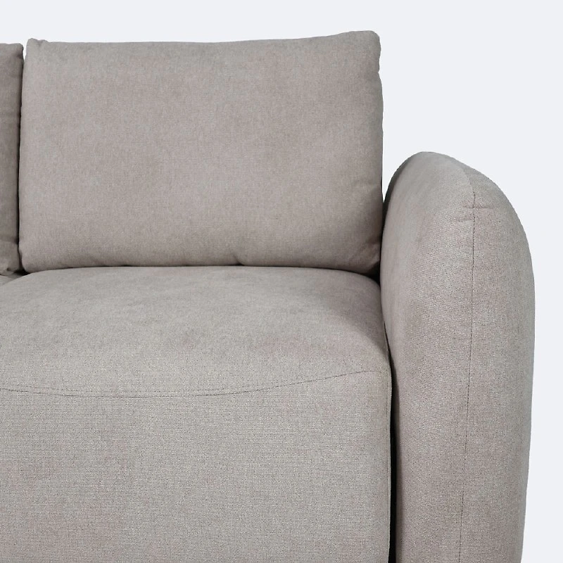 Vivo Left- Hand Facing Sectional Media Sleeper - Savy Beige
