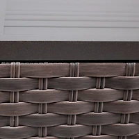 Catalina Coffee Table - Brown Wicker