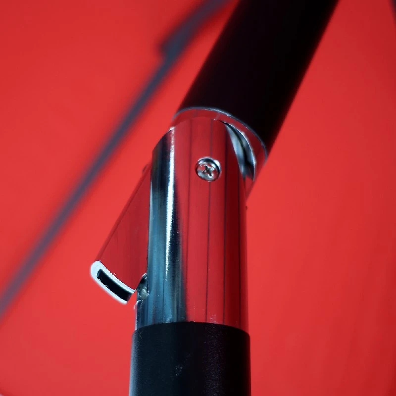 7'x9' Rectangular Auto Tilt Umbrella - Classic Red