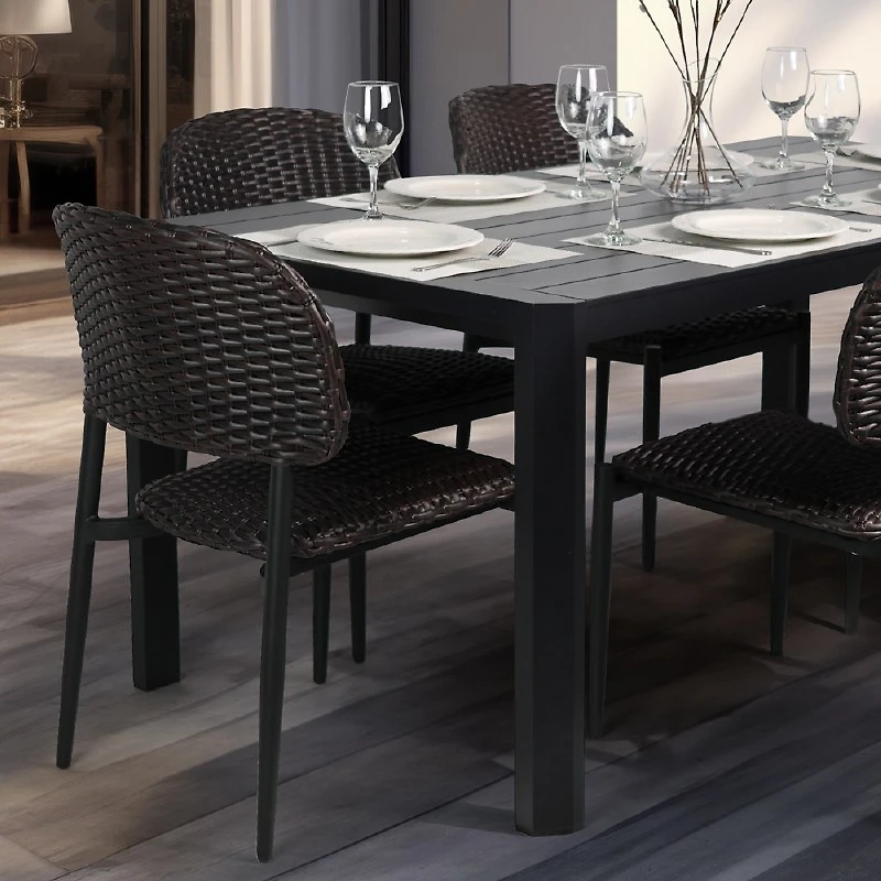 Austin Side Chair - Black/Brown