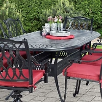 Breeze 42"x87'’ Oval Dining Table – Black Tippet