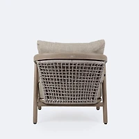 Celine Club Chair - Driftwood Frame, Mushroom Cushions