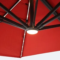 Cosmic 10'x13" Rectangular Tilt Top Parasol - Classic Red