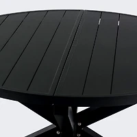 Darwin Round Extendable Dining Table - Black