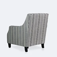 Griffin Accent Chair -  Black & White Stripe