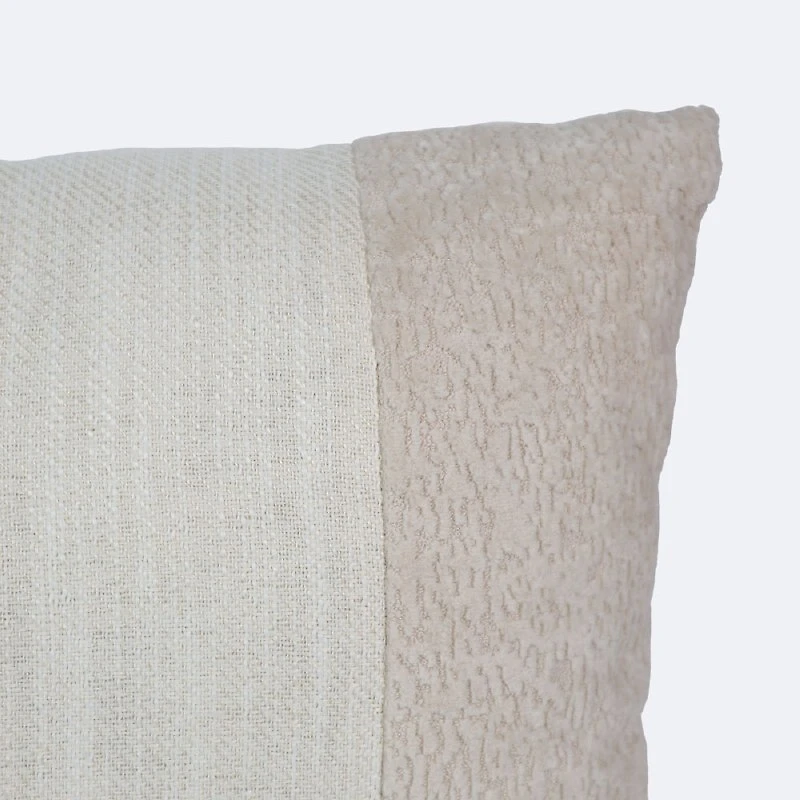 12"x20" Throw Pillow - Ivory Boucle Stripes