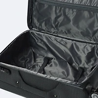 4-Piece Soft Side Spinner Wheels Luggage Set- Grey
