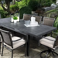 Resort Extendable Table - Brushed Grey