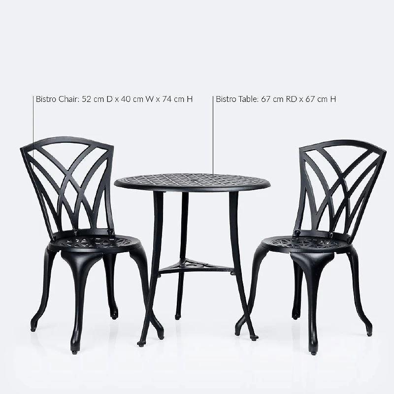 Sierra Bistro Set - Black