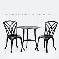 Sierra Bistro Set - Black