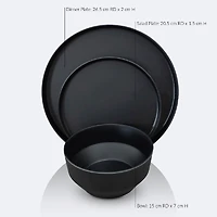 Soleil 12 pcs Dinnerware Set - Black