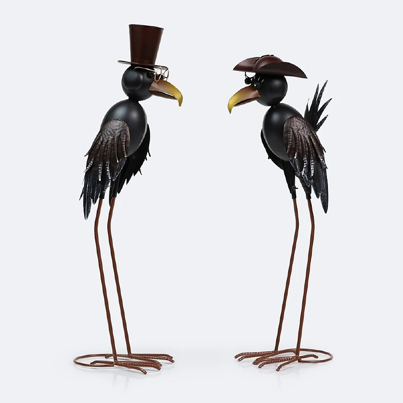 Decorative Metal Crow