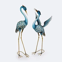 Metal Garden Crane with Solar Lights