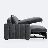 Albus Reversible Loveseat Sectional Sleeper - Charcoal