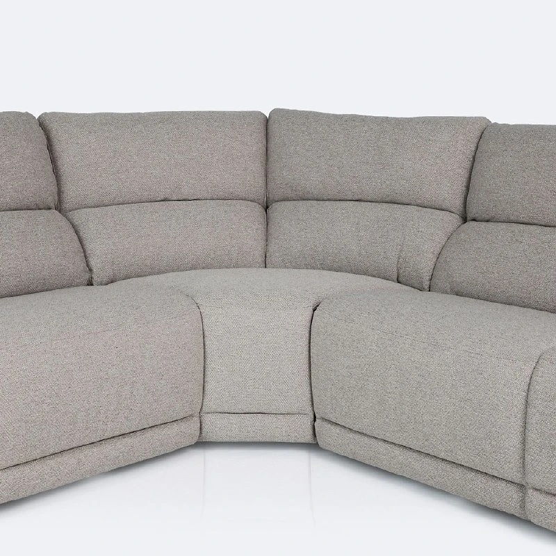 Barrett Power Reclining Sectional - Smokey Taupe
