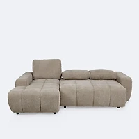 Nomi Left- Hand Facing Sectional Media Sleeper- Latte
