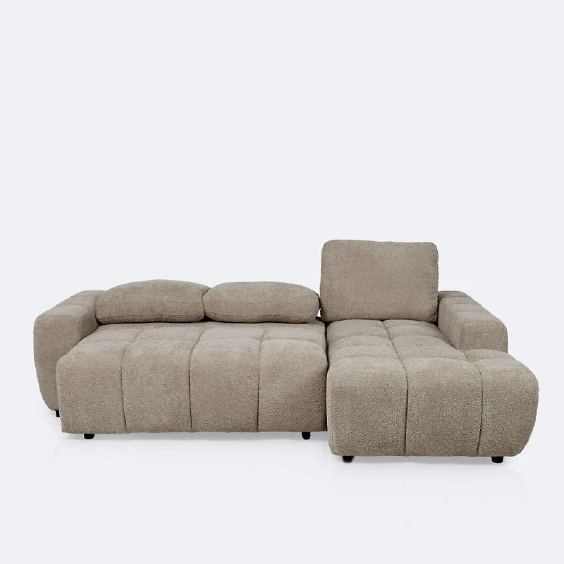 Nomi Right- Hand Facing Sectional Media Sleeper - Latte