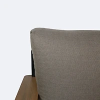 Rumi Sectional - Large - Woodlook/Black Frame / DotBella Truffle Cushion