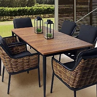 Sedona Dining Set - Seats 6- Wood-Look Finish