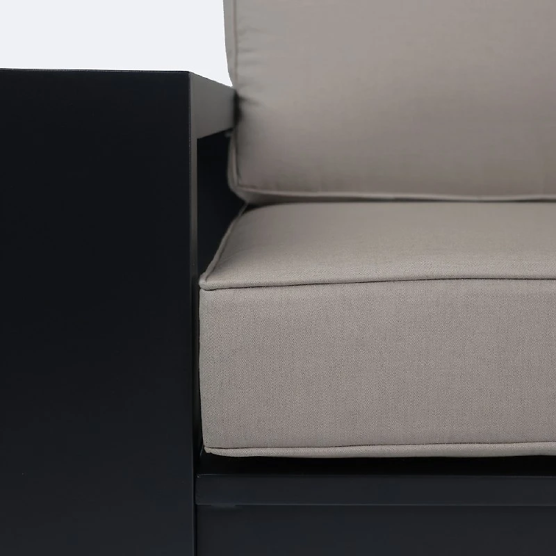 Shoreline Sectional - Black Frame, Cast Shale Cushions