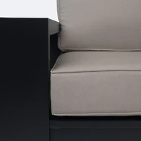 Shoreline Sectional - Black Frame, Cast Shale Cushions