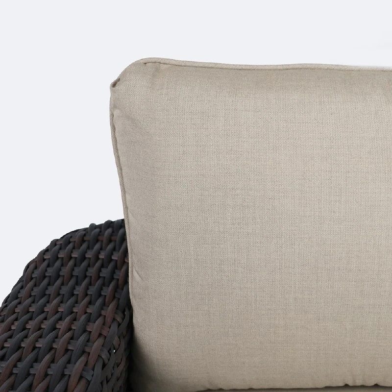 Willow Sofa - Brown Mixed Wicker/Sand Cushion