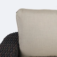 Willow Sofa - Brown Mixed Wicker/Sand Cushion