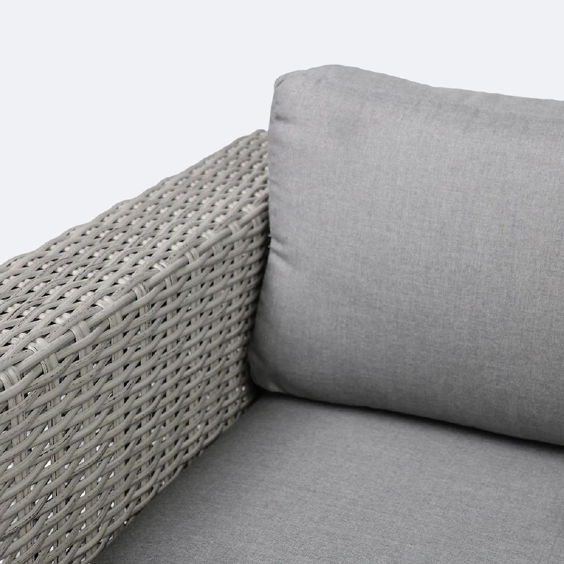 Driftwood Club Chair - Light Grey Wicker/Iron Grey Cushion