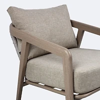 Celine Club Chair - Driftwood Frame, Mushroom Cushions