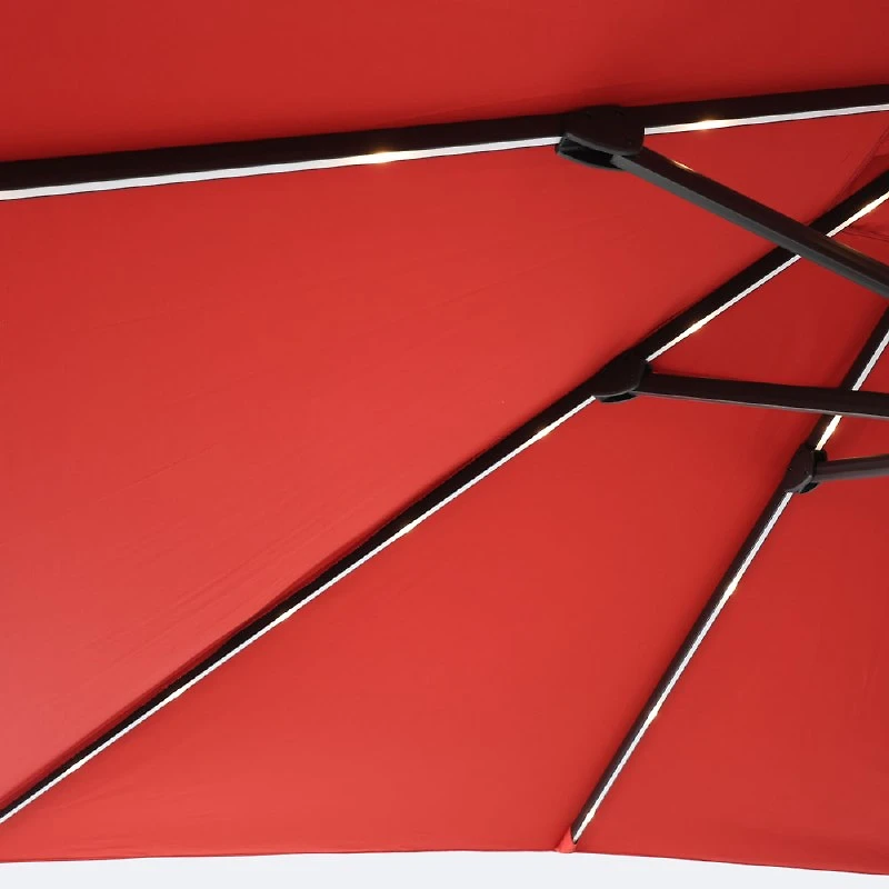 Cosmic 10'x13" Rectangular Tilt Top Parasol - Classic Red