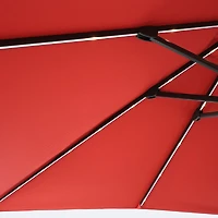 Cosmic 10'x13" Rectangular Tilt Top Parasol - Classic Red