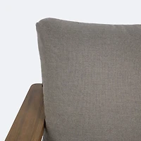 Rumi Sofa Conversation Set with Coffee Table - Woodlook/Black Frame / DotBella Truffle Cushion