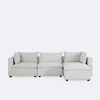 Stratus Cloud 4 Piece Sectional - Perlie Cream