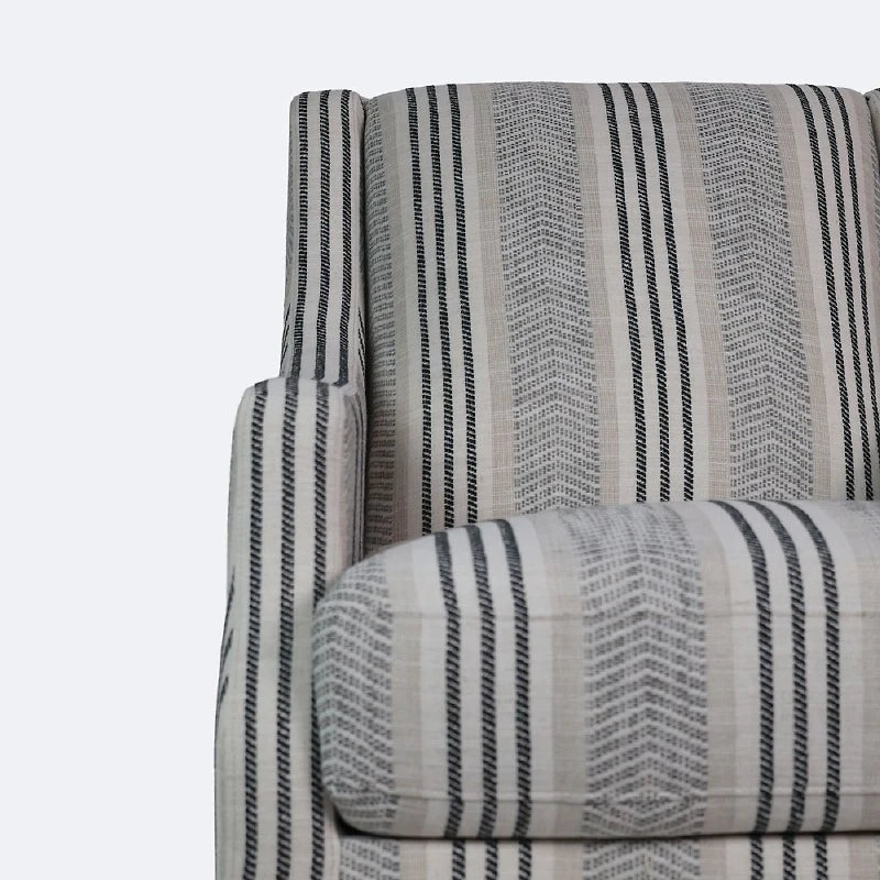 Griffin Accent Chair - Black & White Stripe