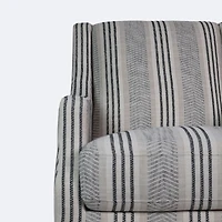 Griffin Accent Chair -  Black & White Stripe