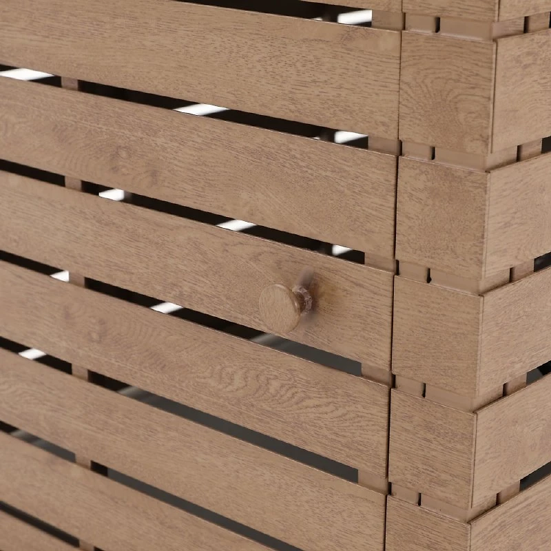 Pire Firepit Table - Woodlook / Black Frame 