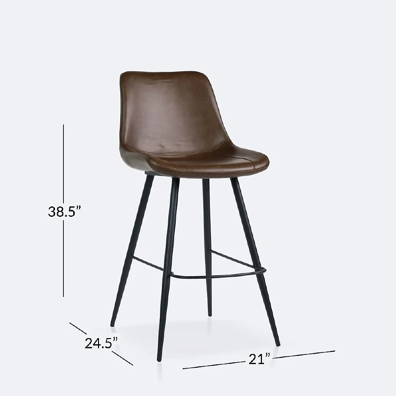 Lisbon Bar Chair - Brown