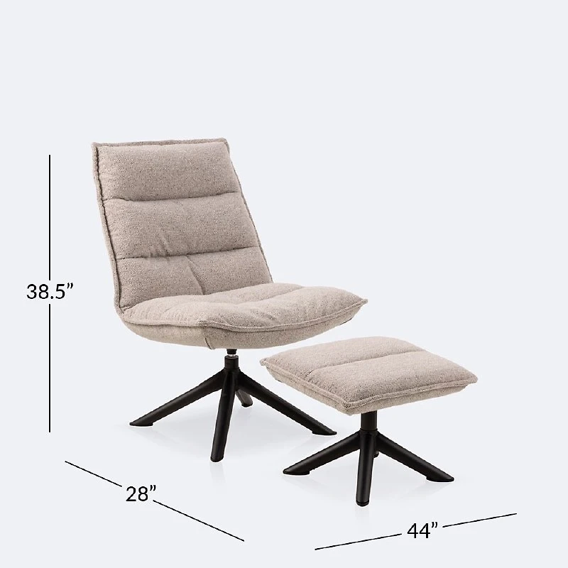 Blizzard Lounge Chair with Footrest