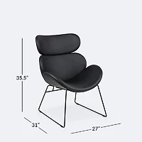 Cazar Lounge Chair - Black