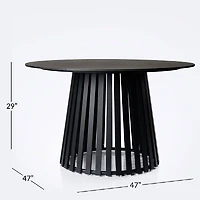 Apollo 48" Round Dining Table - Marble-Look Finish