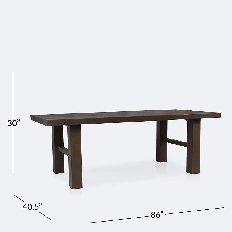 Auckland Dining Table - Brushed Taupe