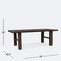 Auckland Dining Table - Brushed Taupe