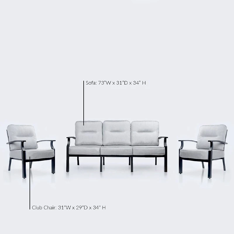 Belvedere Aluminum Set   Black