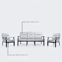 Belvedere Aluminum Set   Black