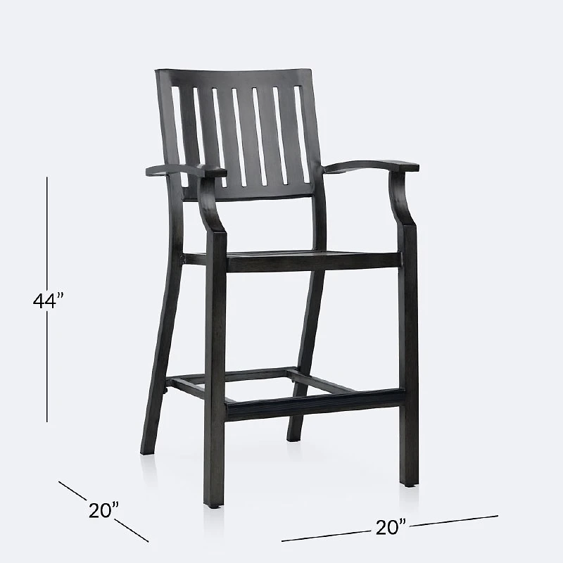 Belvedere Counter Height Chair - Brushed Grey